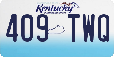 KY license plate 409TWQ