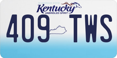 KY license plate 409TWS