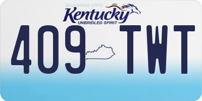 KY license plate 409TWT