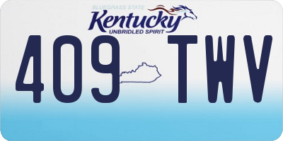 KY license plate 409TWV