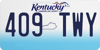KY license plate 409TWY