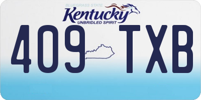 KY license plate 409TXB