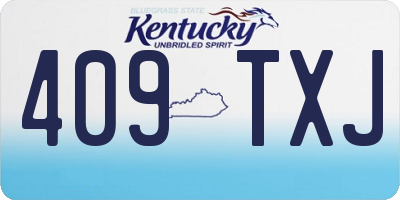 KY license plate 409TXJ