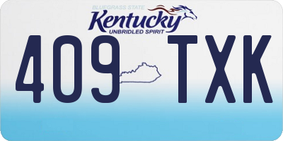 KY license plate 409TXK