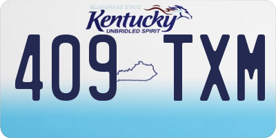 KY license plate 409TXM