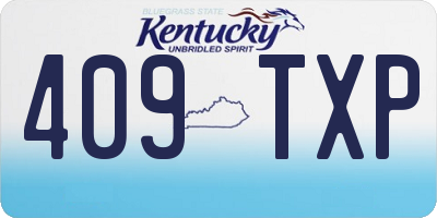 KY license plate 409TXP