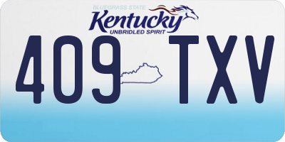 KY license plate 409TXV