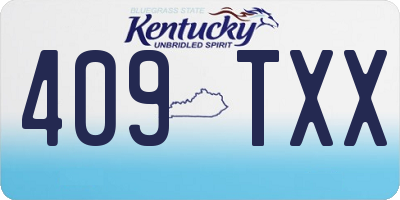 KY license plate 409TXX