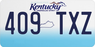 KY license plate 409TXZ