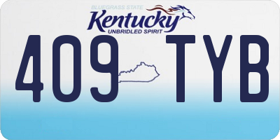 KY license plate 409TYB