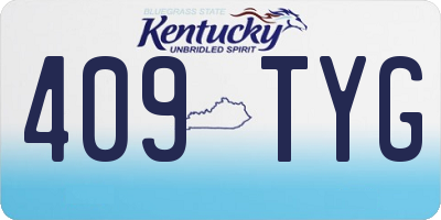 KY license plate 409TYG
