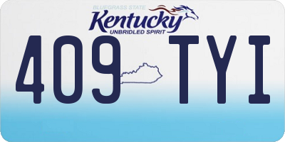 KY license plate 409TYI