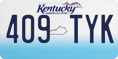 KY license plate 409TYK