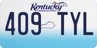 KY license plate 409TYL