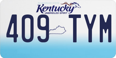 KY license plate 409TYM