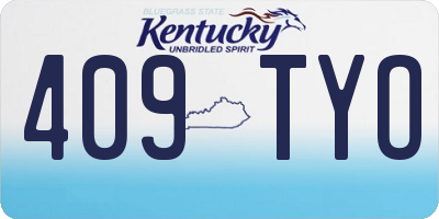 KY license plate 409TYO
