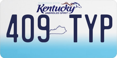 KY license plate 409TYP