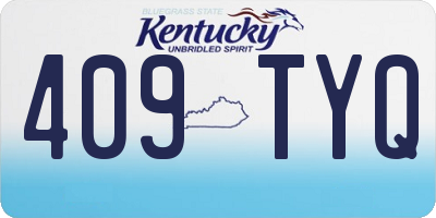 KY license plate 409TYQ