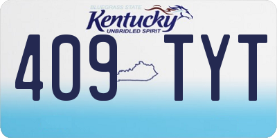 KY license plate 409TYT