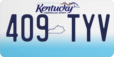 KY license plate 409TYV