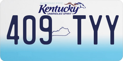 KY license plate 409TYY