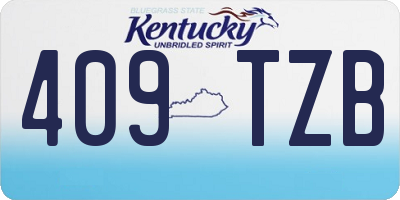 KY license plate 409TZB