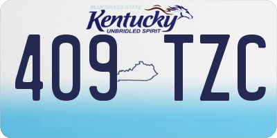 KY license plate 409TZC