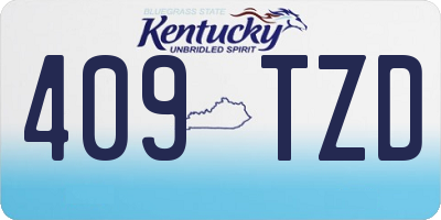 KY license plate 409TZD