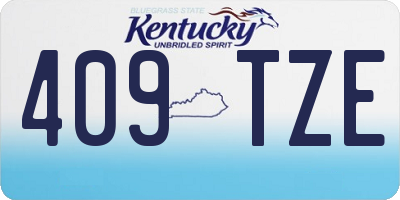 KY license plate 409TZE