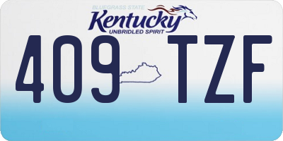 KY license plate 409TZF