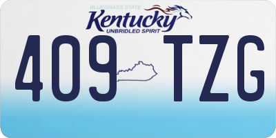 KY license plate 409TZG