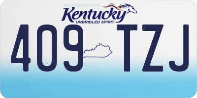 KY license plate 409TZJ