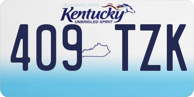 KY license plate 409TZK