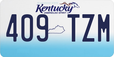 KY license plate 409TZM