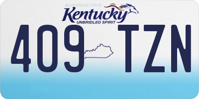 KY license plate 409TZN
