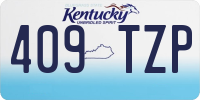 KY license plate 409TZP