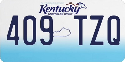 KY license plate 409TZQ