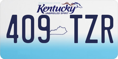 KY license plate 409TZR