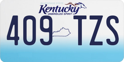 KY license plate 409TZS