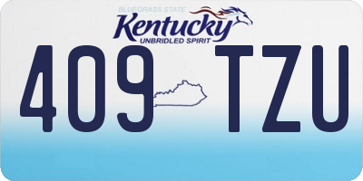 KY license plate 409TZU