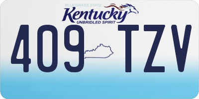 KY license plate 409TZV