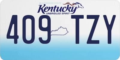 KY license plate 409TZY