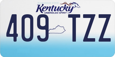 KY license plate 409TZZ
