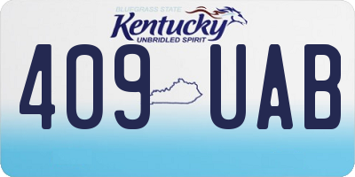 KY license plate 409UAB