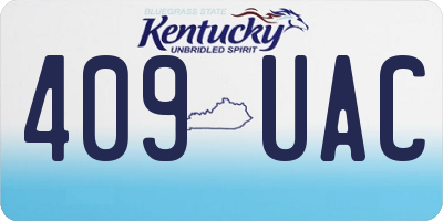KY license plate 409UAC