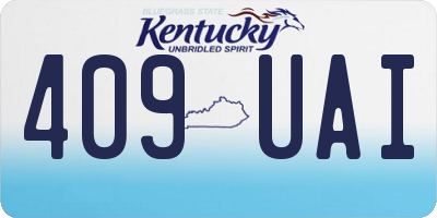 KY license plate 409UAI