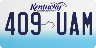 KY license plate 409UAM