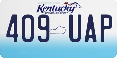 KY license plate 409UAP