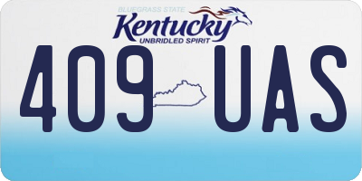 KY license plate 409UAS