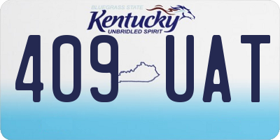 KY license plate 409UAT